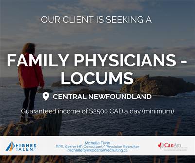 Extra Photo 2 for Family Medicine Specialists for Locum OR Permanent Opportunities in Central Newfoundland