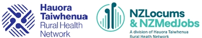 Logo for Hauora Taiwhenua Rural Health Network and NZLocums - Hospital and Family Medicine