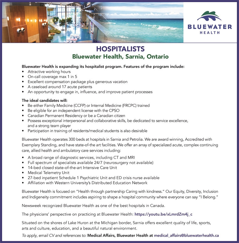 Bluewater Health - Hospitalist Program