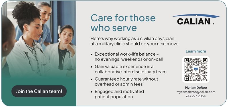 Calian advertisement for physician job openings