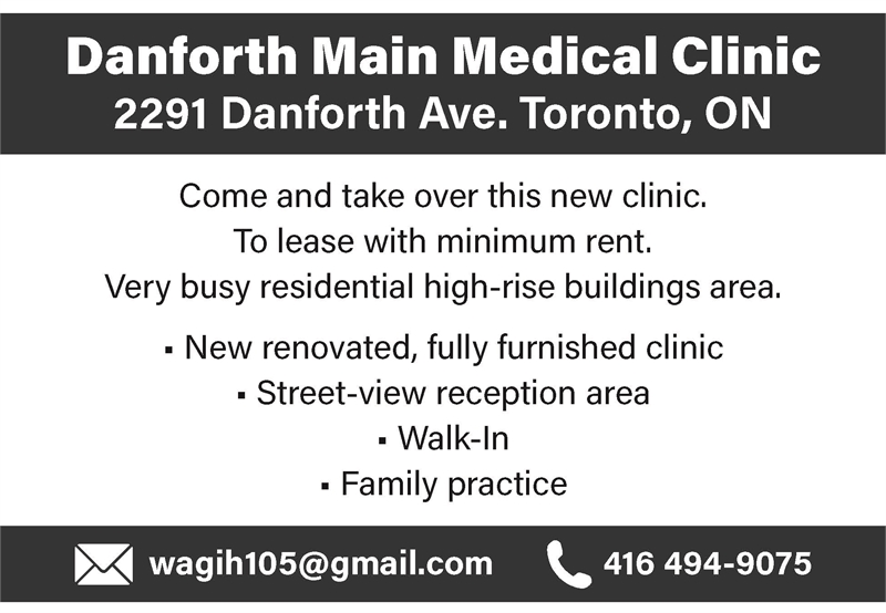 Display ad for Danforth Medical Clinic