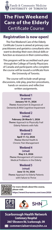 5 Week Care of the Elderly Course